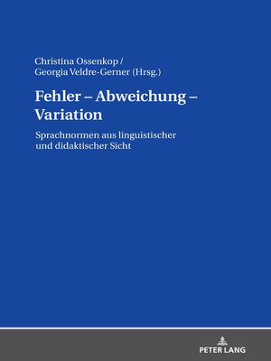 cover image of Fehler – Abweichung – Variation